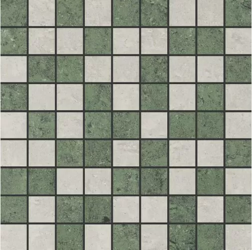 Мозаика Grasaro Travertino Светло-Grey-Зеленый Mix Mosaic 30x30, G-410(450)/PR/m01